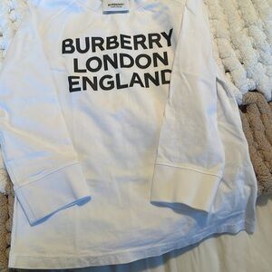 Burberry Kids White Logo Shirt